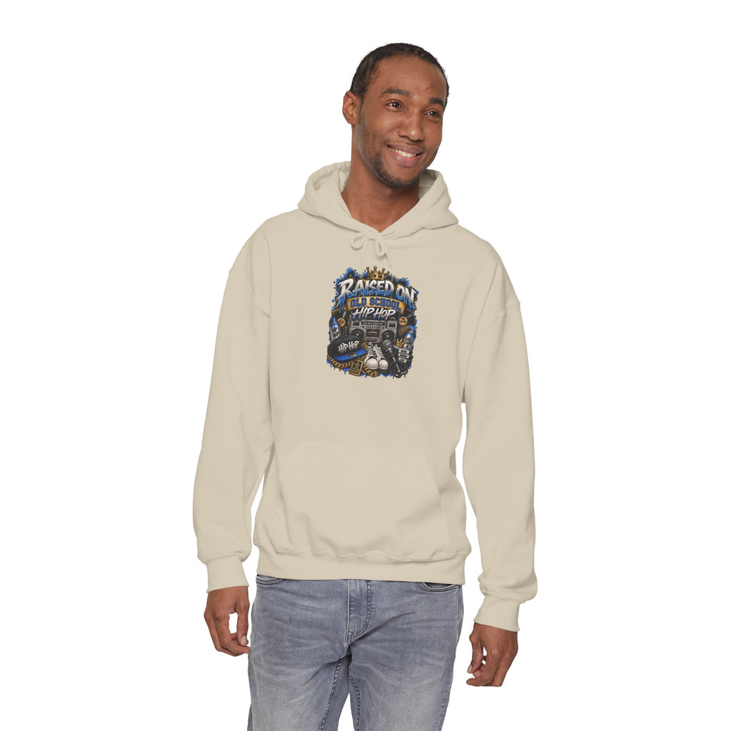 Raised On hip hop Hoodie | Vintage Guitar Skull Band Design