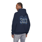 Detroit 313 Drip Skyline Hoodie | Graffiti Letter B Chest Design