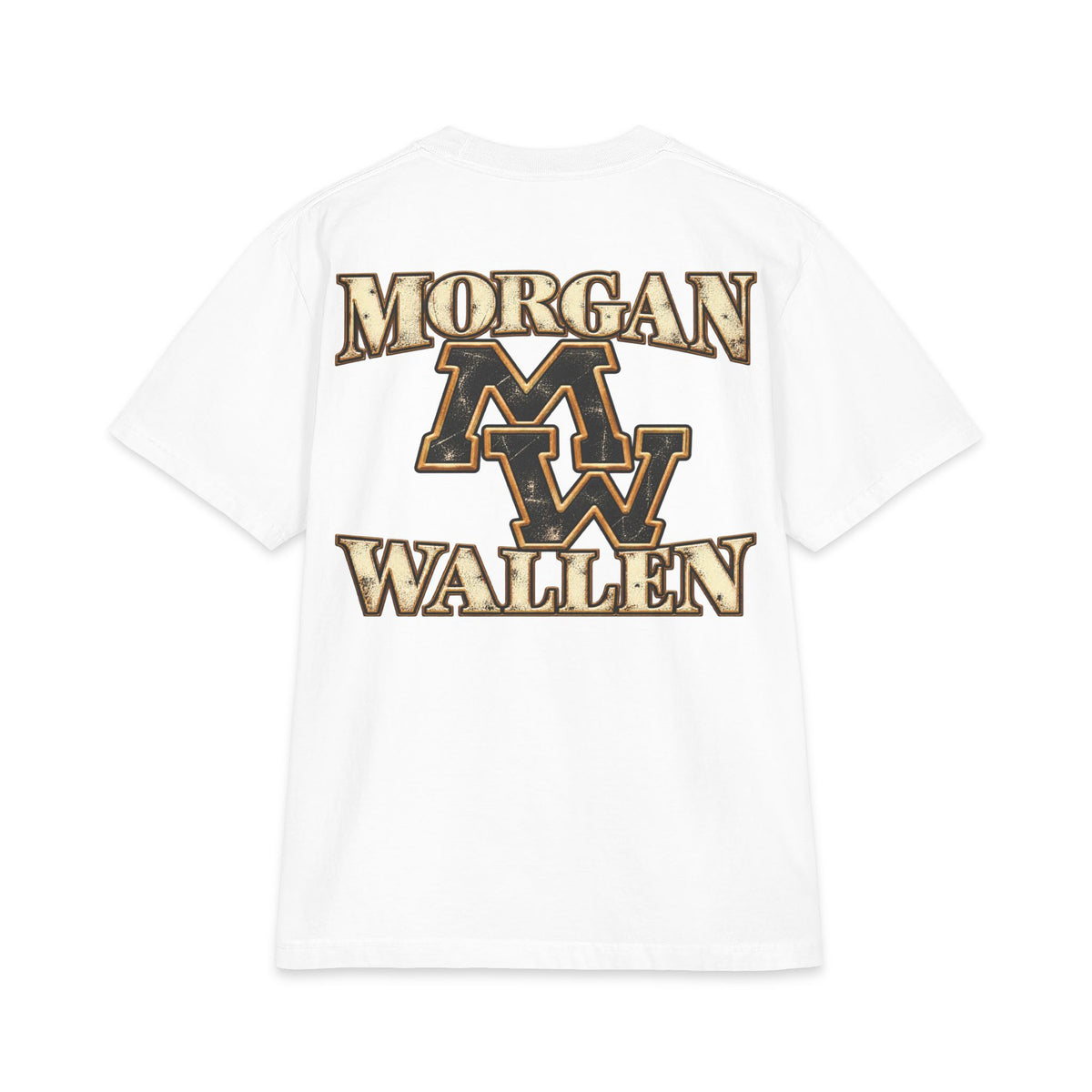 M Wallen portrait T-Shirt | Country Music tee, MV logo back