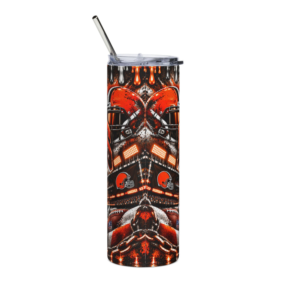 Cleveland Browns Helmet and Logo Tumbler | Stainless Steel Tumbler