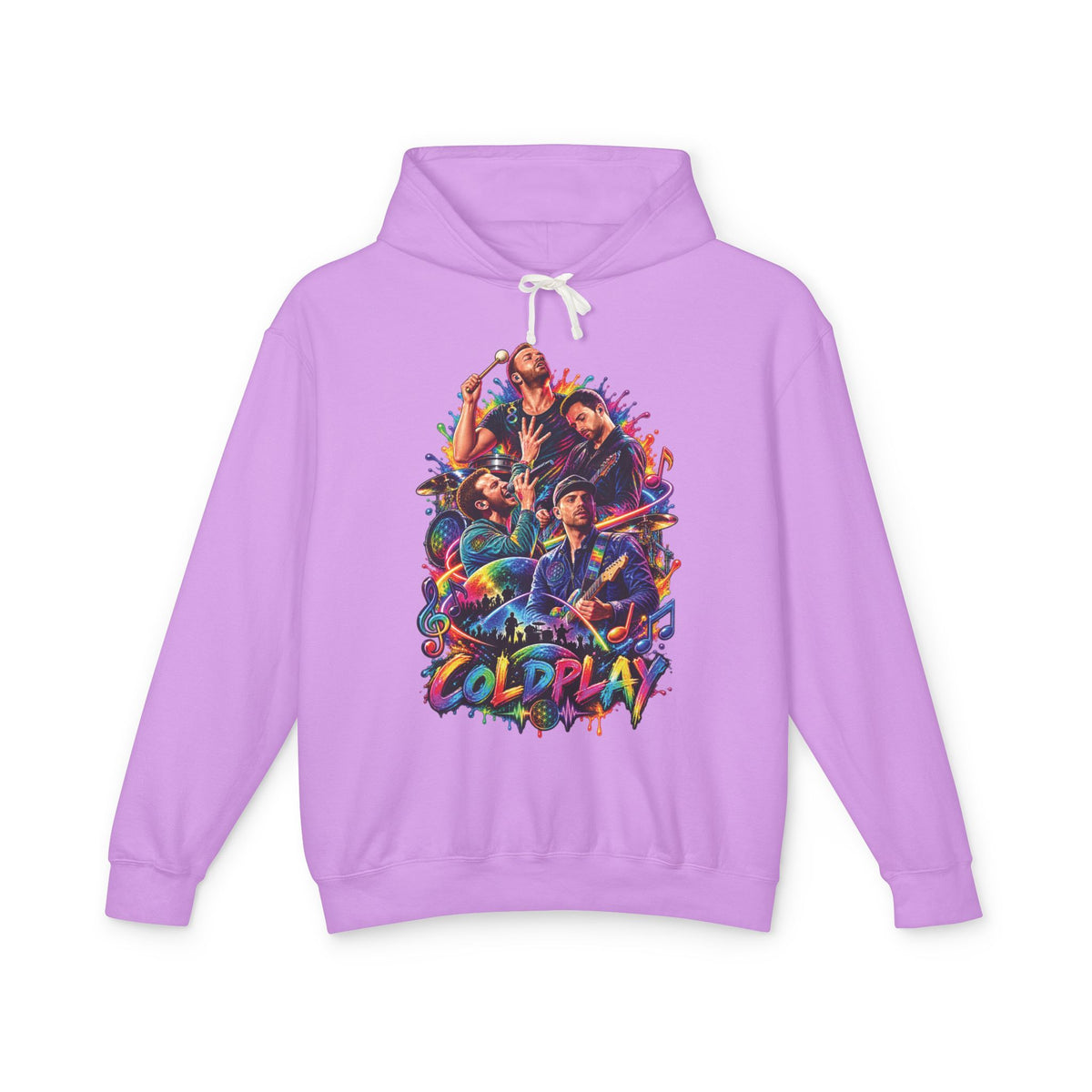 Coldplay band collage Hoodie | Colorful portrait graphic sweatshirt