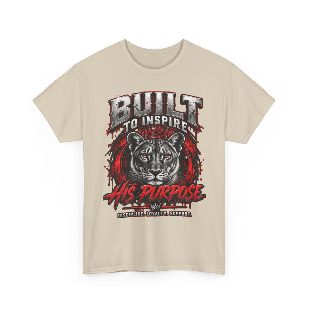 Built to Inspire His Purpose Couples Tiger Graphic T-Shirt