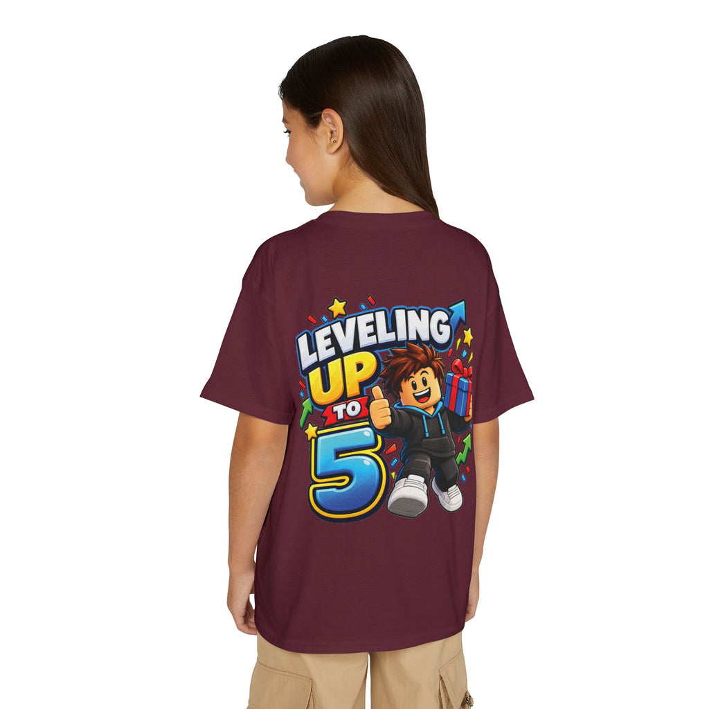 Roblox Birthday “Leveling Up to 5” Youth T-Shirt