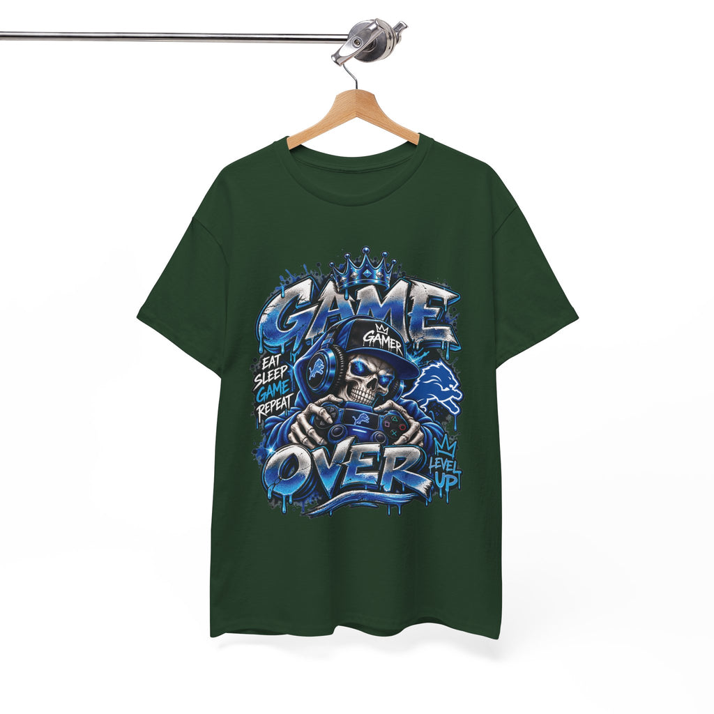Game Over Skull Gamer Tee | Video Game Controller Graphic Shirt