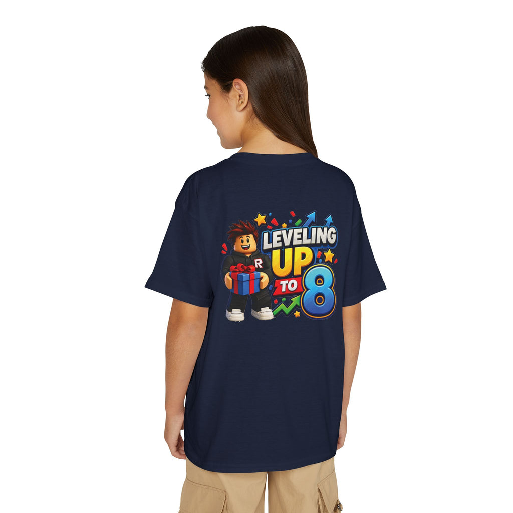 Roblox Birthday Youth T-Shirt – Leveling Up to 8 Gamer Birthday Shirt