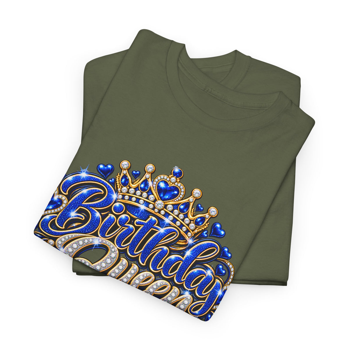 Birthday Blue Queen Crown Graphic Tee