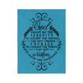 Serenity Prayer Script Blanket | Velveteen Microfiber Throw