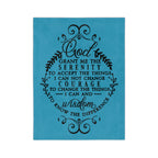 Serenity Prayer Script Blanket | Velveteen Microfiber Throw