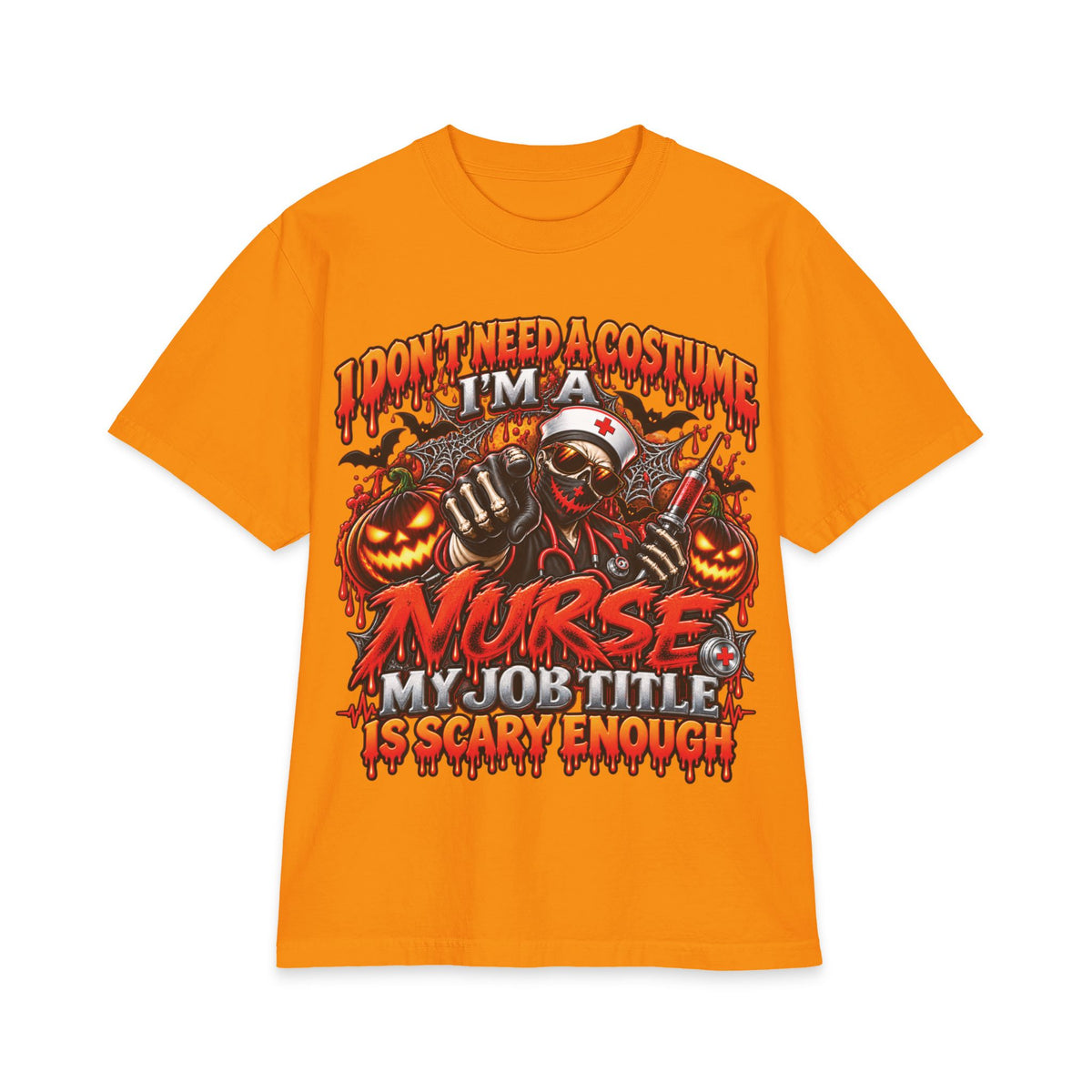 I Dont Need A Costume Im A Nurse Short Sleeve T-Shirt | Halloween Nurse Tee