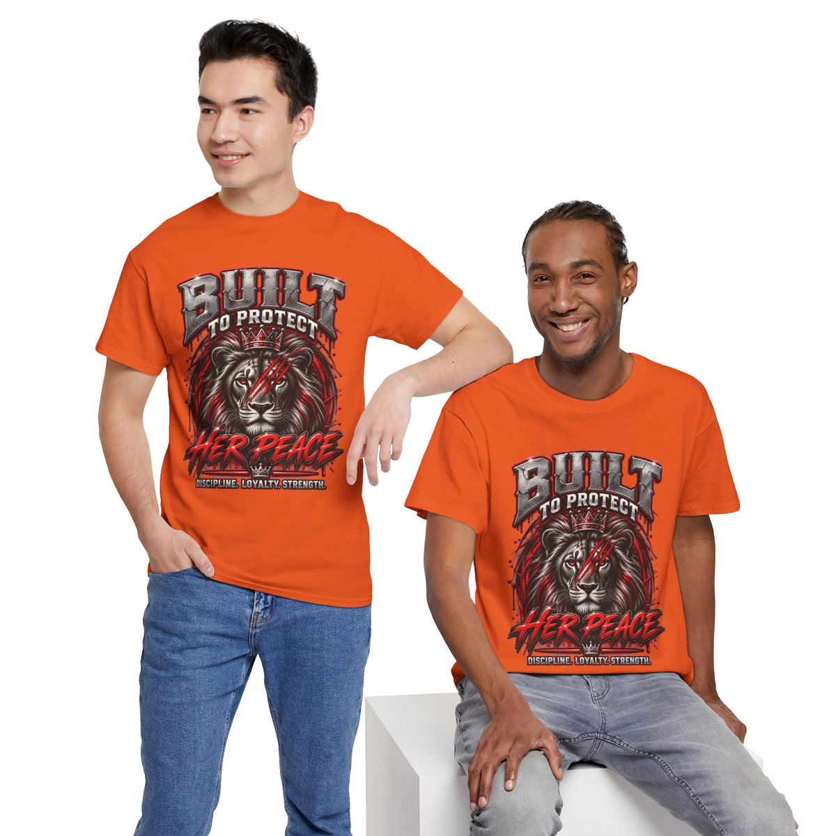 Built to Protect Her Peace Couples Graphic T-Shirt