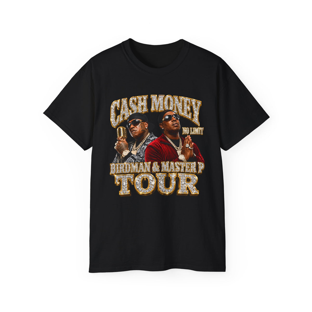 Cash Money Birdman & Master P Tour T-Shirt | Rap Hip Hop Vintage Poster