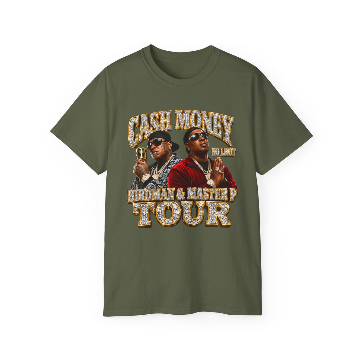 Cash Money Birdman & Master P Tour T-Shirt | Rap Hip Hop Vintage Poster