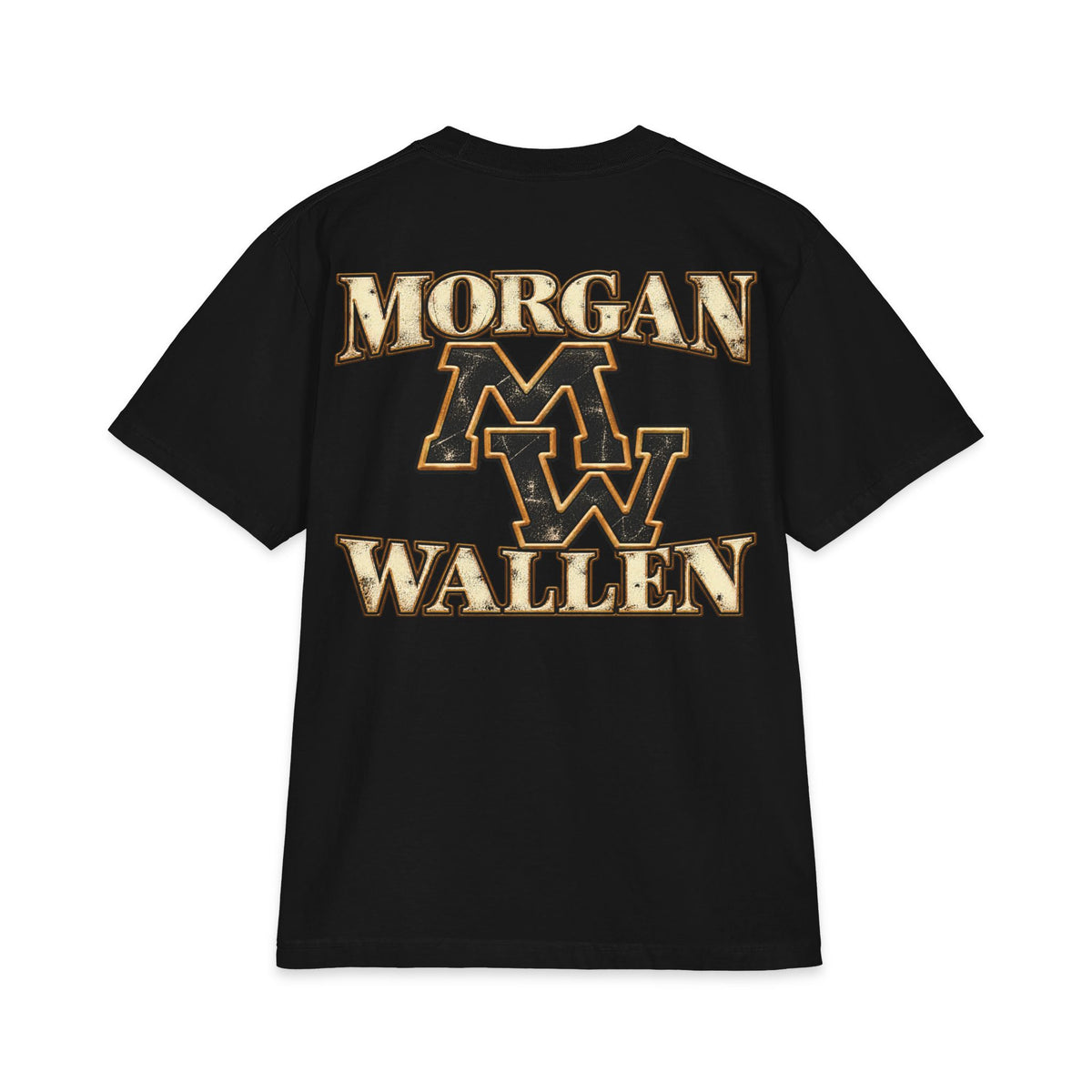 M Wallen portrait T-Shirt | Country Music tee, MV logo back