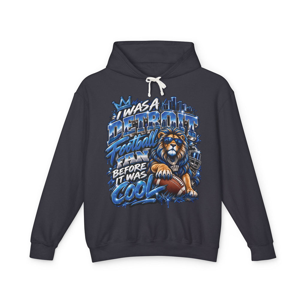 Detroit Retro Graffiti Hoodie | Lion, Skyline, Football Illustration