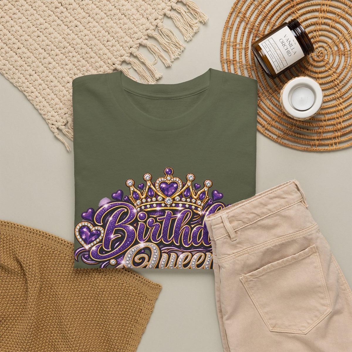 Birthday Purple Queen Graphic T-Shirt