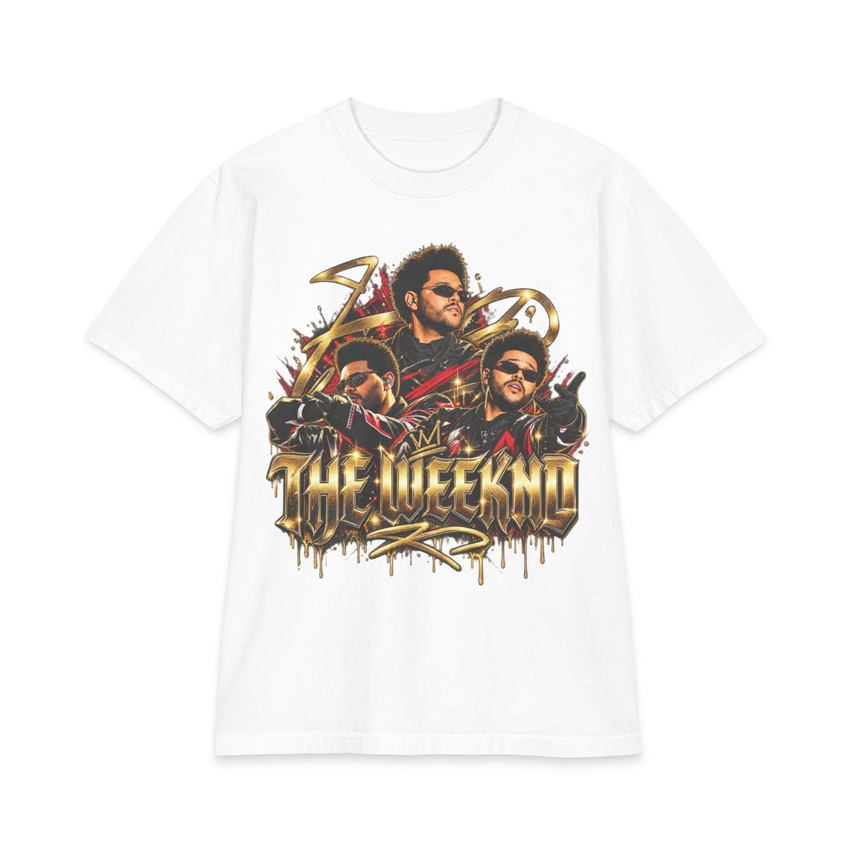 XO Heart Graphic T-Shirt | Weeknd Style Music Portrait Tee