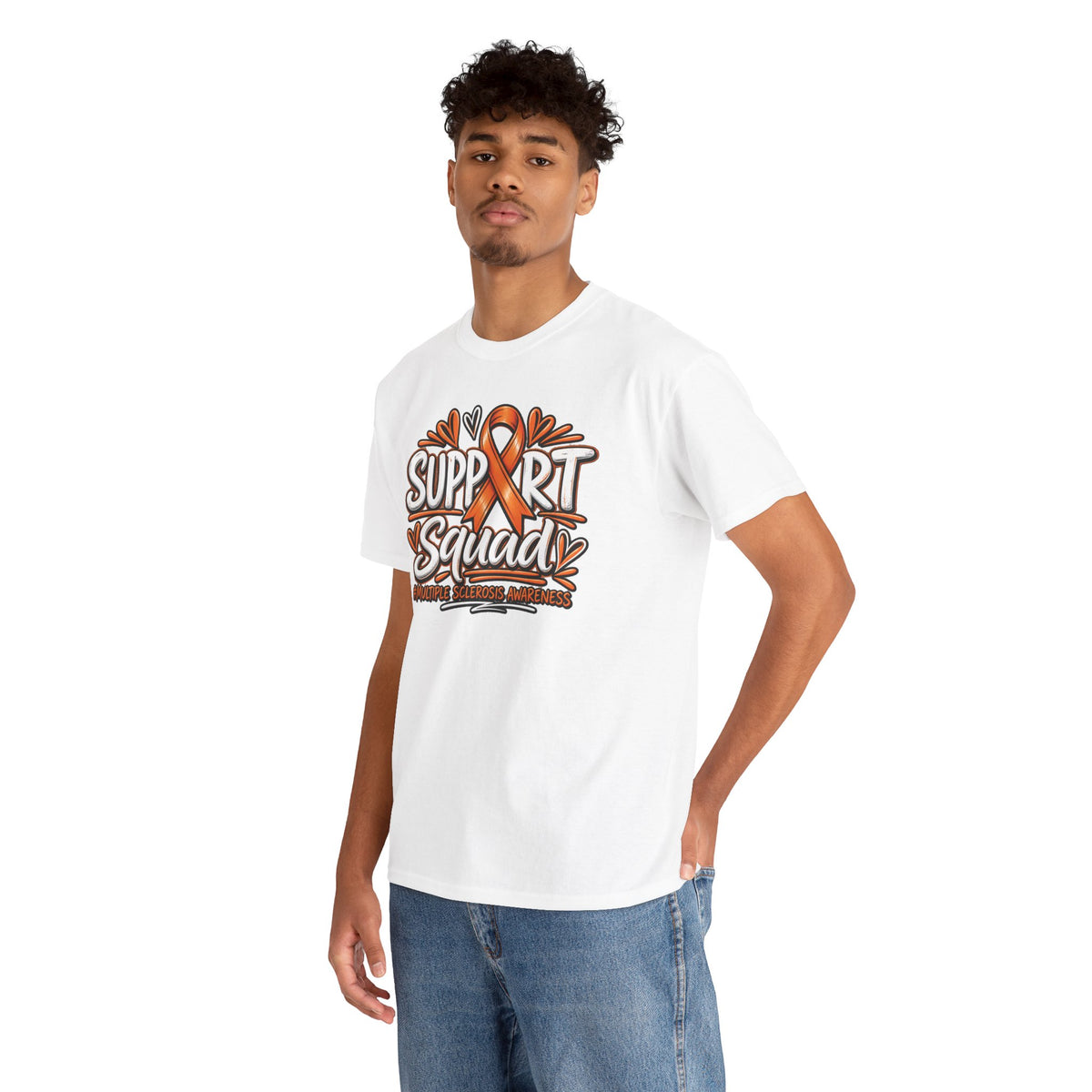 Multiple Sclerosis Squad Tee | Orange Awareness Ribbon, Leukemia Awareness