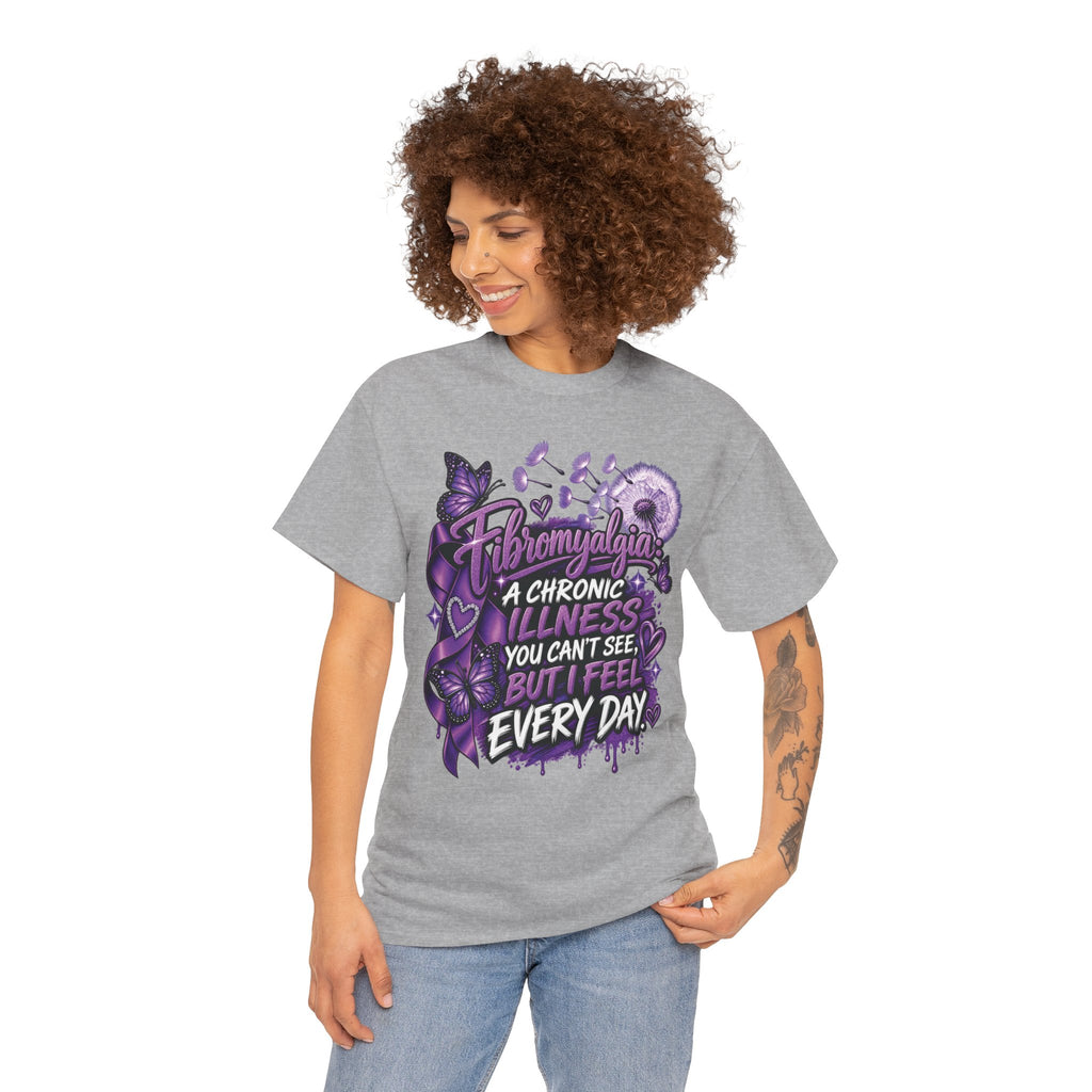 Fibromyalgia Awareness ribbon shirt | T-Shirt, Chronic Illness Support, Purple Awareness