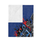 Detroit Rock City 313 graphic Velveteen Blanket | Guitar Skyline Music design