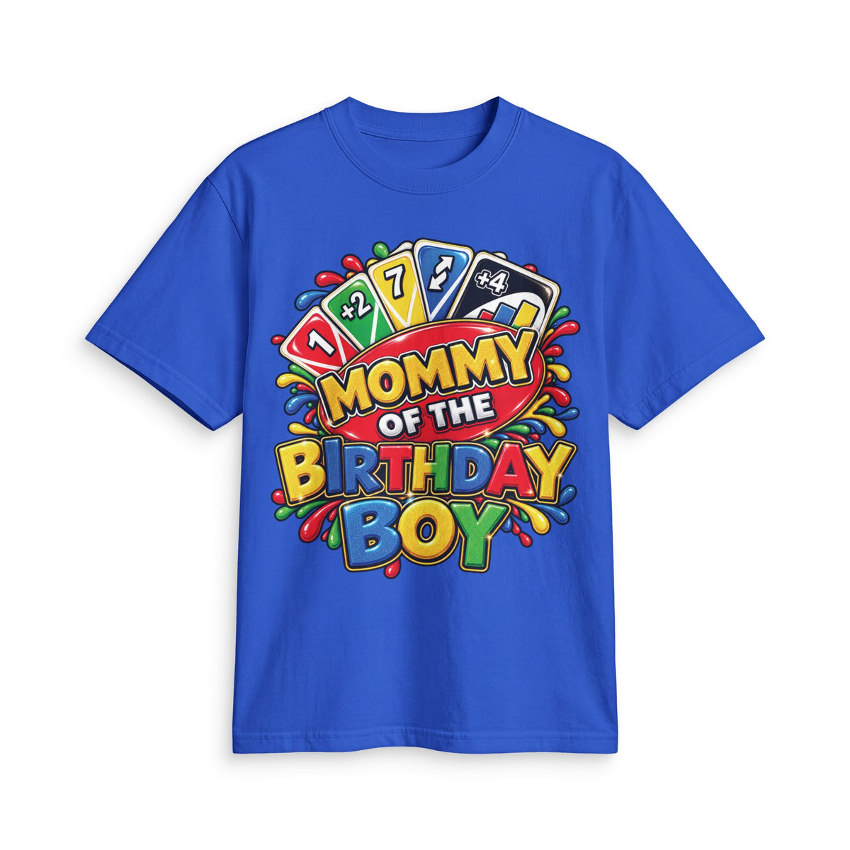 Mommy of the Birthday Boy T-Shirt | Colorful Birthday Card Design