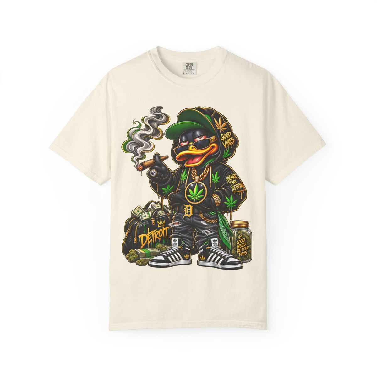 Weed Duck Character T-shirt | Smoking Duck Graphic Tee