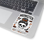 Momster Skull Hair Bun Sticker | Halloween Kiss-Cut Sticker