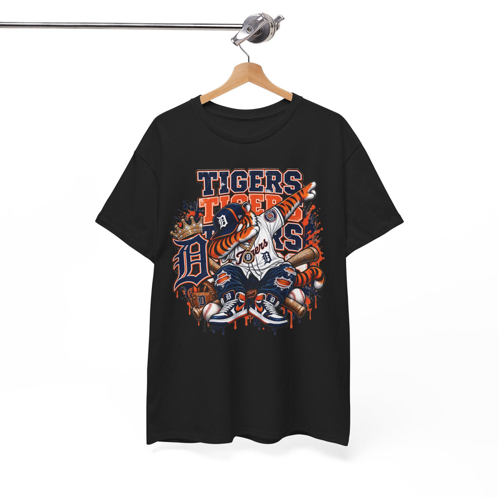 Detroit Tigers Mascot Baseball Tee | Vintage Tiger Batter Design
