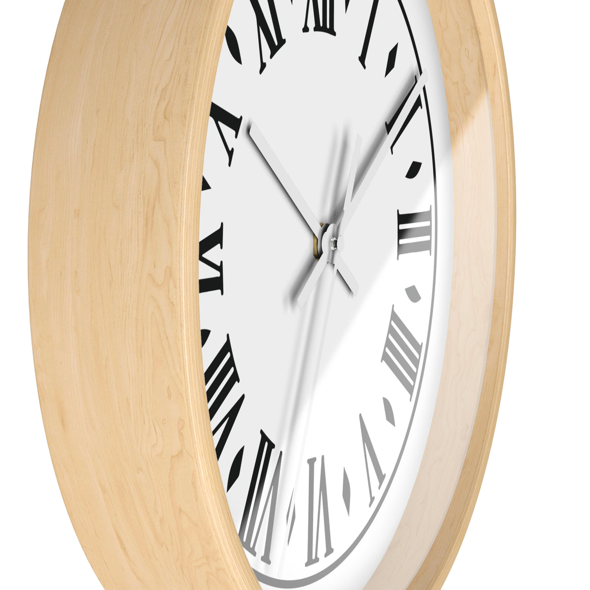 Roman Numeral Vintage Clock Wall Clock | Black Frame, White Face
