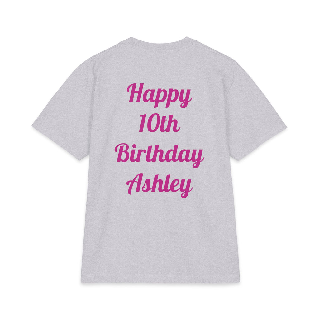 Kpop Hunter Demon Birthday Girl T-Shirt | Colorful Cartoon Letters, Balloons & Characters