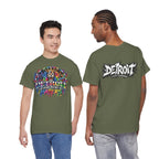 Detroit Lion Graffiti tee | Colorful Drip Lion Detroit Tee
