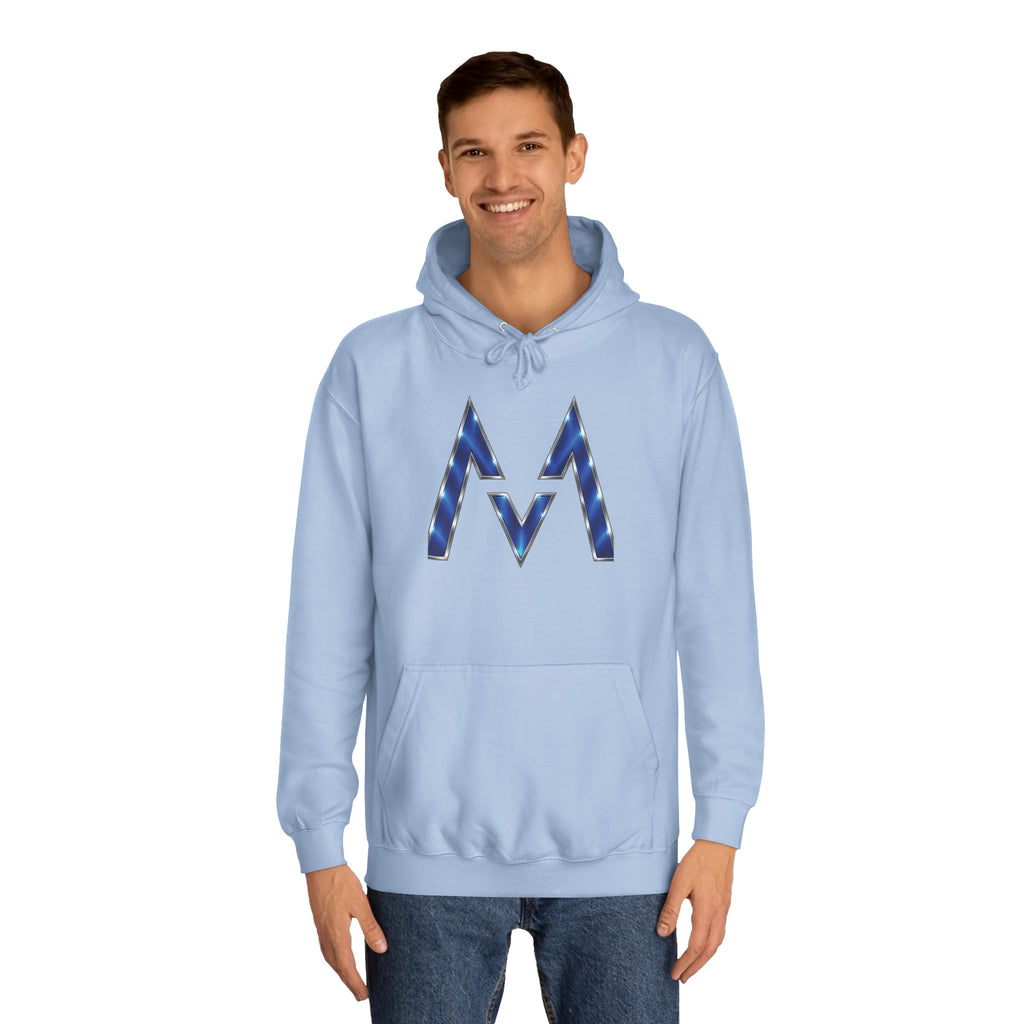 Blue M Chevron Logo Hoodie | Maroon 5 Band Photo Signature Back Hoodie