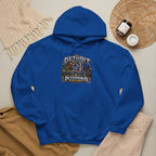 Detroit skyline determined slogan Hoodie | Motor City vintage style