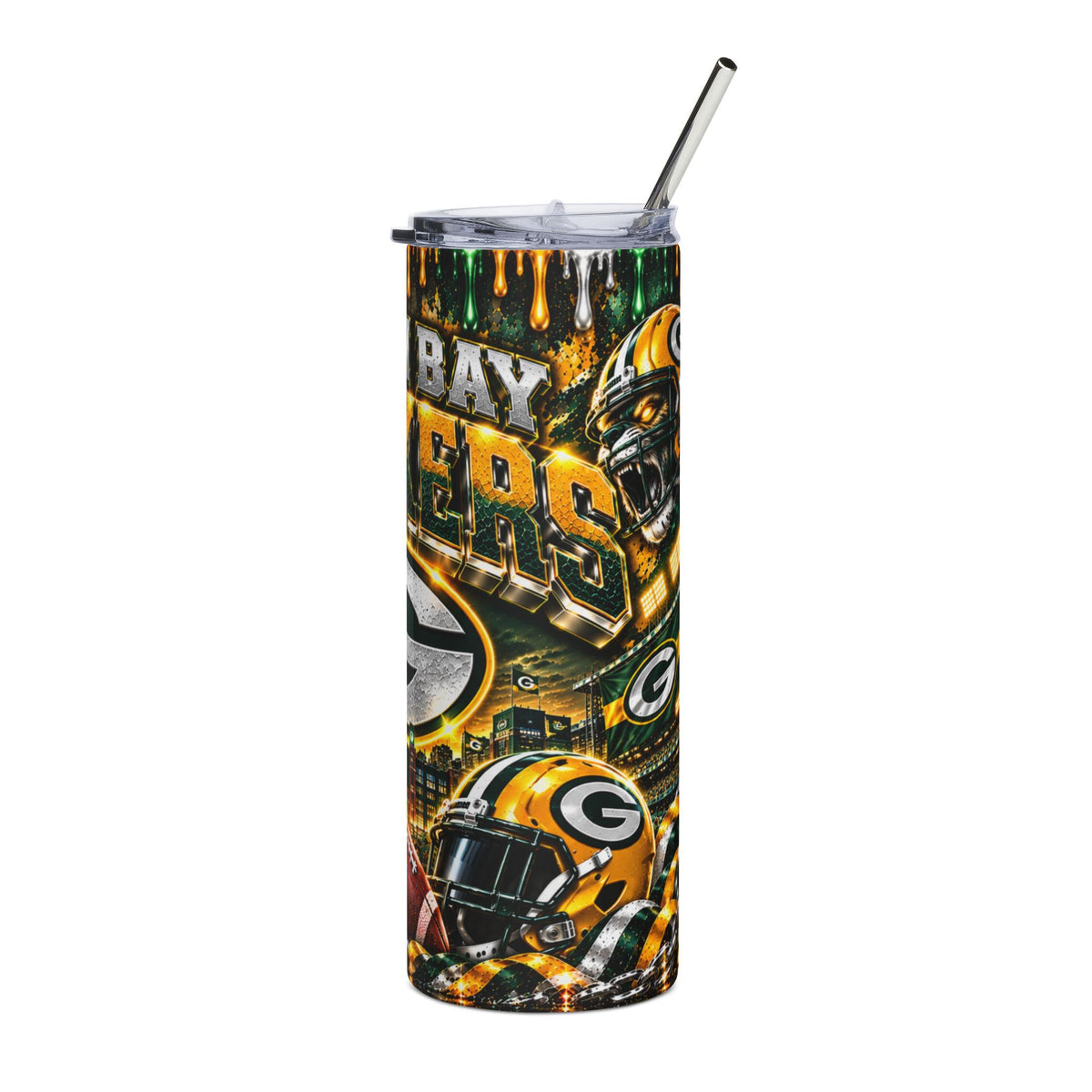 Green Bay Packers Logo Tumbler | 20oz Stainless Steel Travel Cup