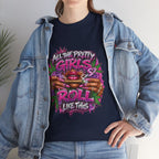All The Pretty Girls Roll Like This T-Shirt | Pink Graffiti Cannabis Hands Design