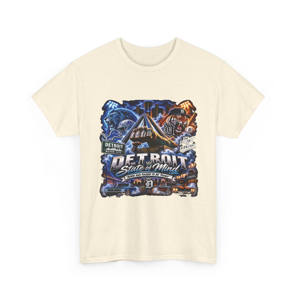 Detroit Skyline Collage Tee | Motor City Vintage Graphic T-Shirt