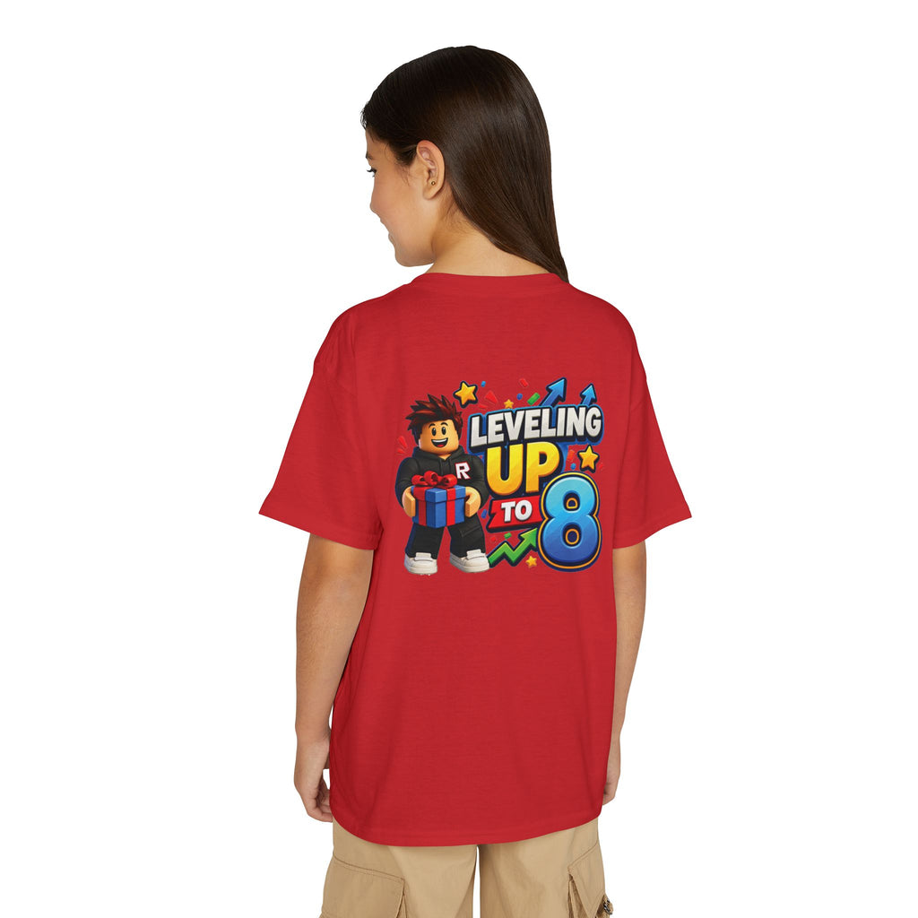 Roblox Birthday Youth T-Shirt – Leveling Up to 8 Gamer Birthday Shirt