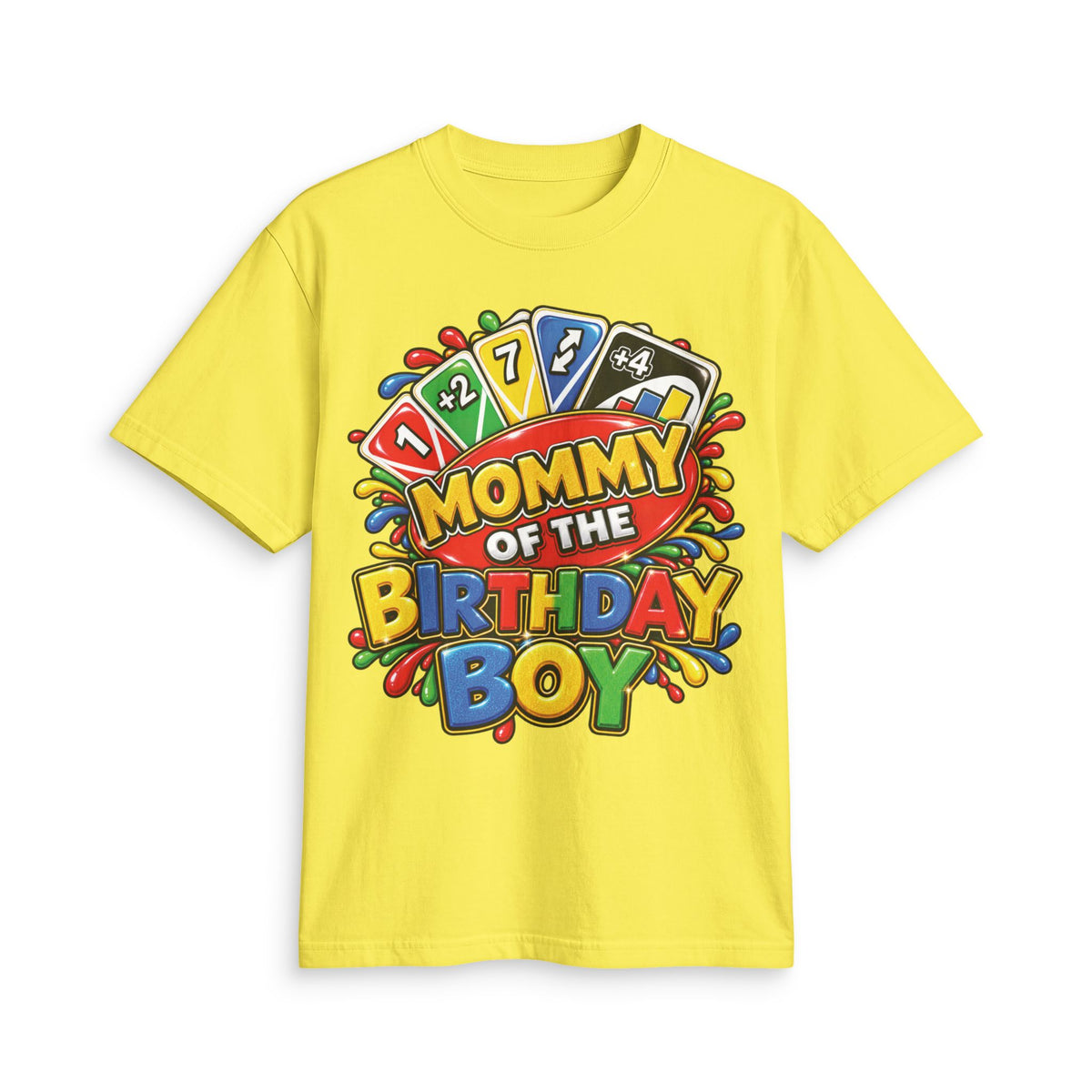 Mommy of the Birthday Boy T-Shirt | Colorful Birthday Card Design
