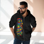 Autism Awareness Puzzle Heart Zip Hoodie | Colorful Awareness Design