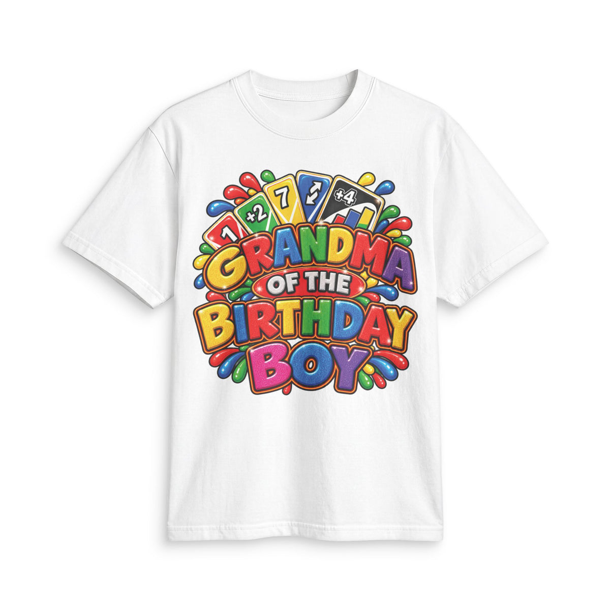 Grandma of the Birthday Boy T-Shirt | Colorful Birthday Design