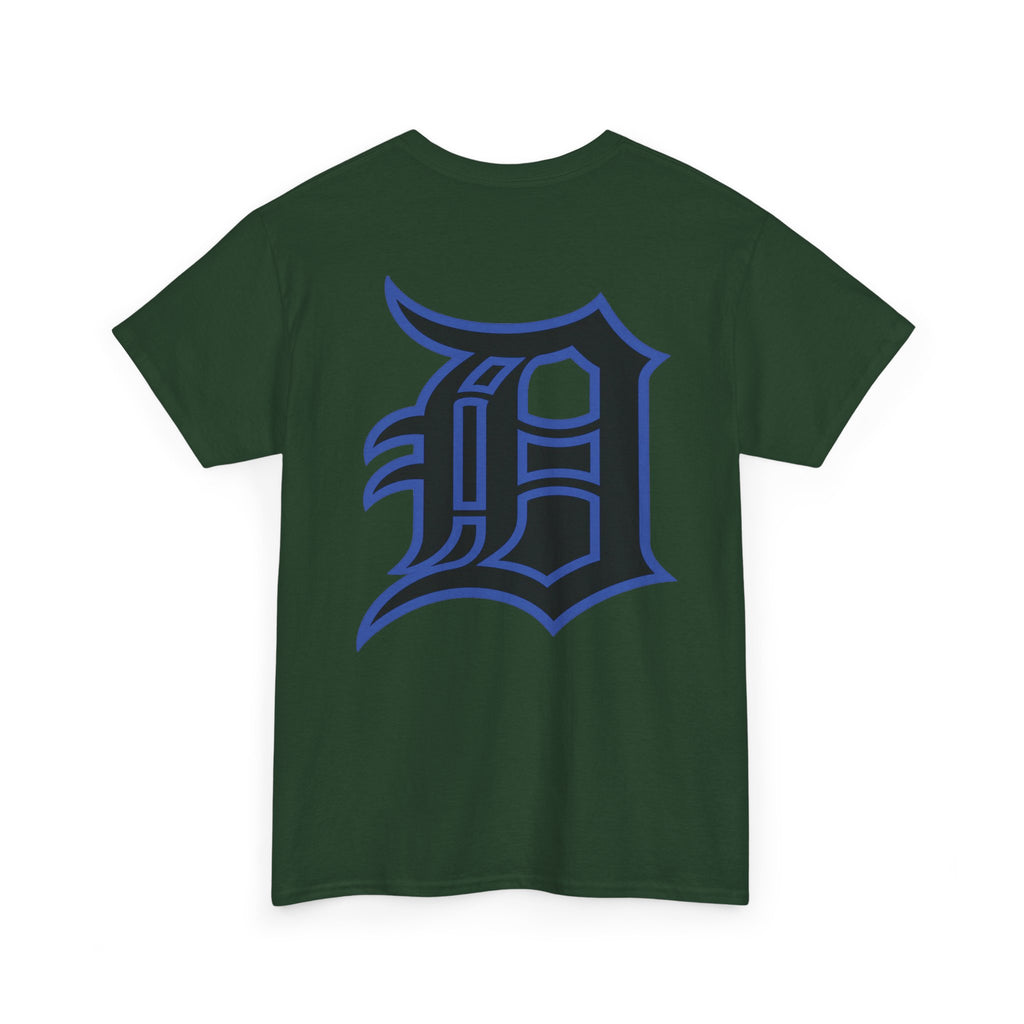 Detroit Basketball Lion Graphic Tee | Motor City D Old English Logo