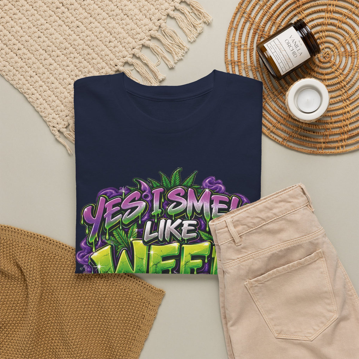 You Smell Like Weed T-Shirt | Cannabis Graphic Tee, Funny Stoner Slogan