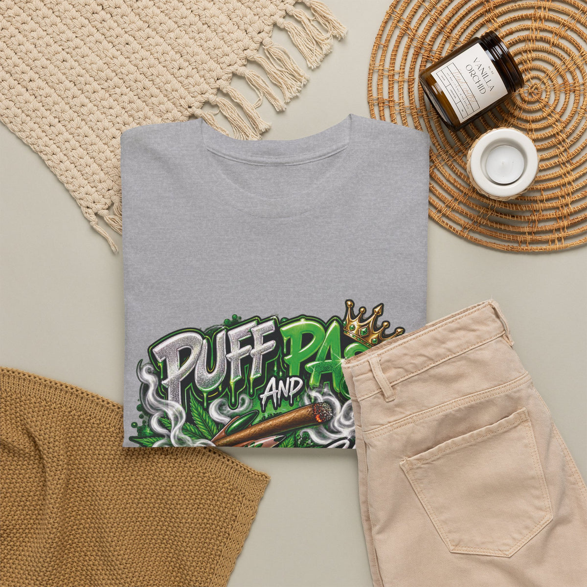 Puff and Pass Stay Lifted T-Shirt | Cannabis Leaf Graphic Tee