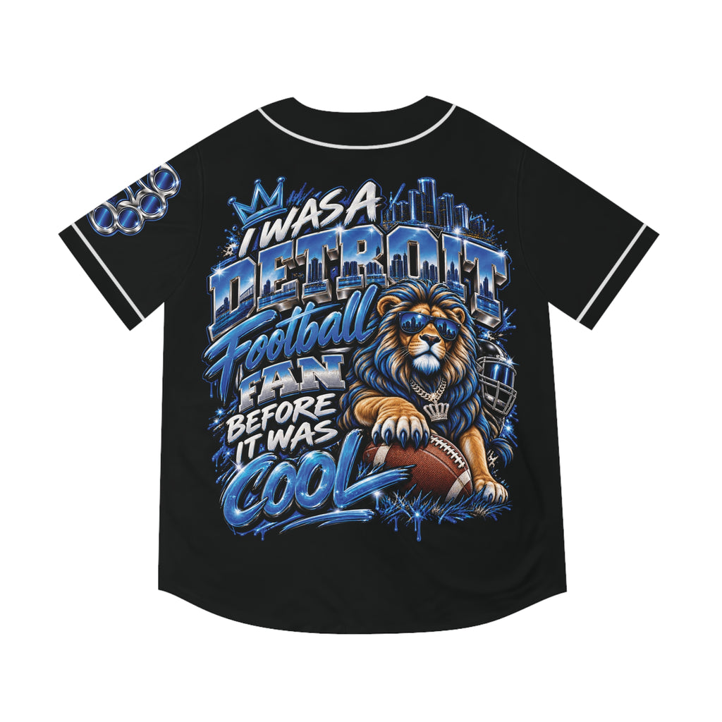Detroit Football Lion Graphic Baseball Jersey | Detroit Pride
