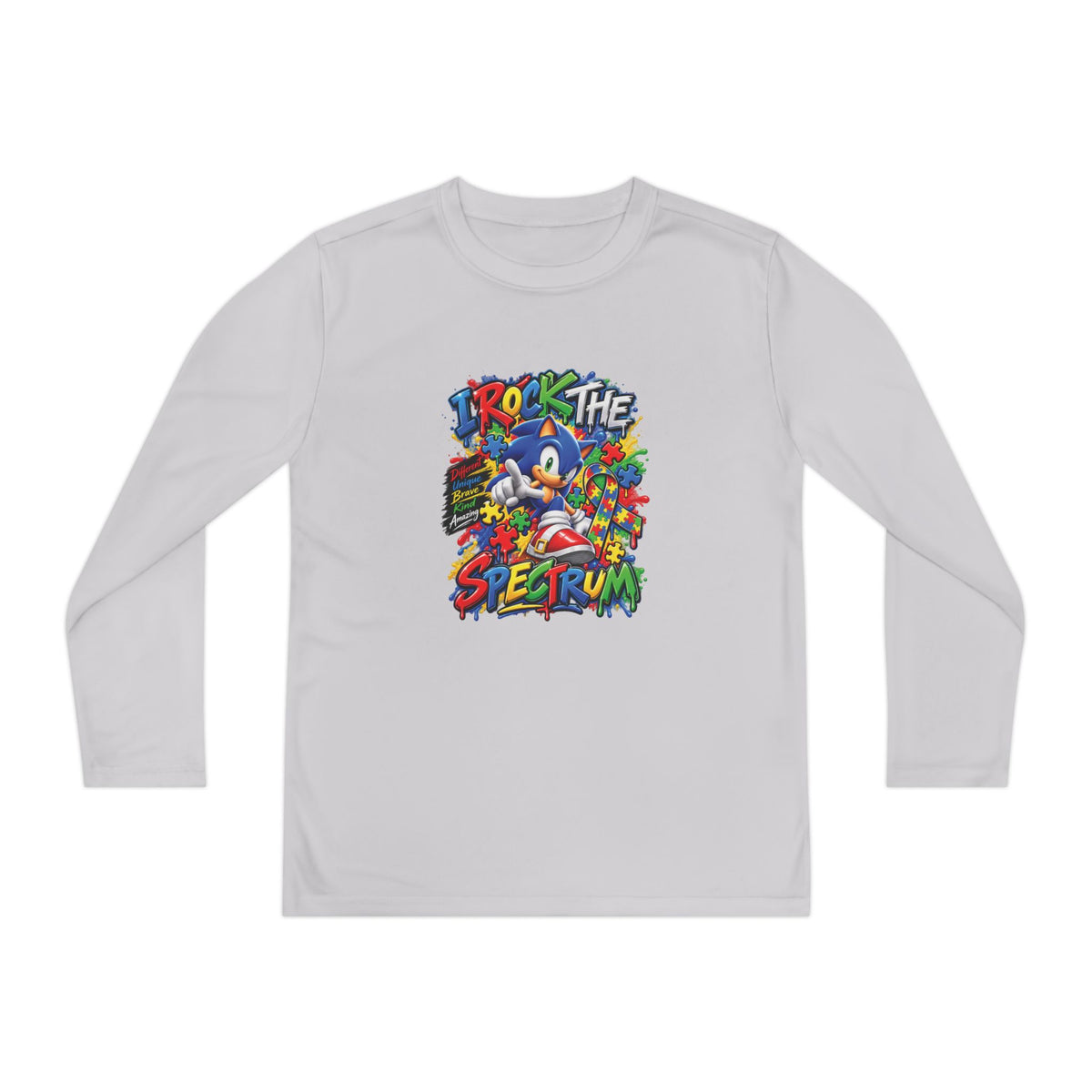 Sonic The Hedgehog Retro Graffiti Youth Long Sleeve Tee