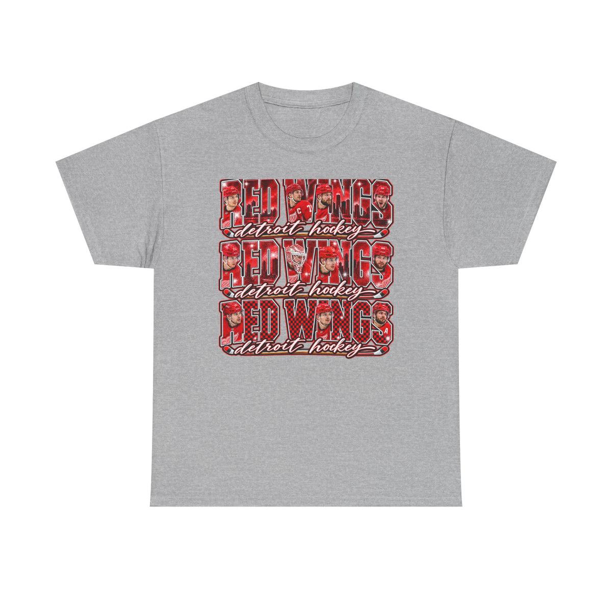 Red Wings Detroit Hockey Graphic Tee | Retro Stacked Logo