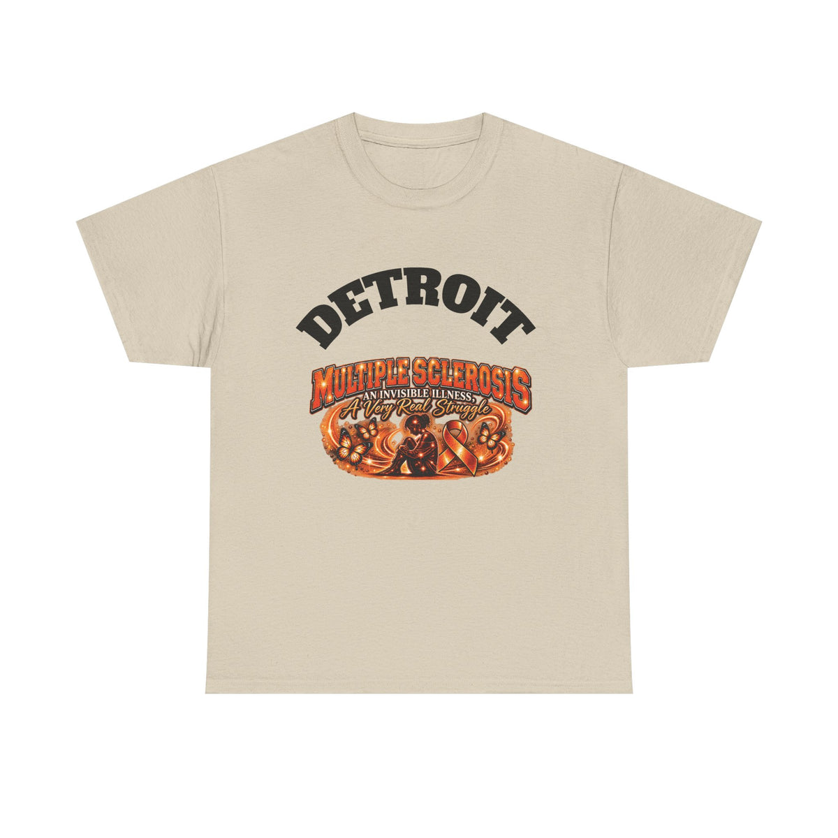 Detroit Multiple Sclerosis Awareness Tee | Neurology Ribbon Graphic