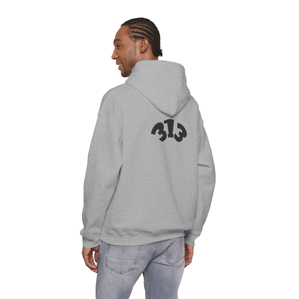 Detroit Cityscape collage Hoodie | 313 skyline graphic sweatshirt