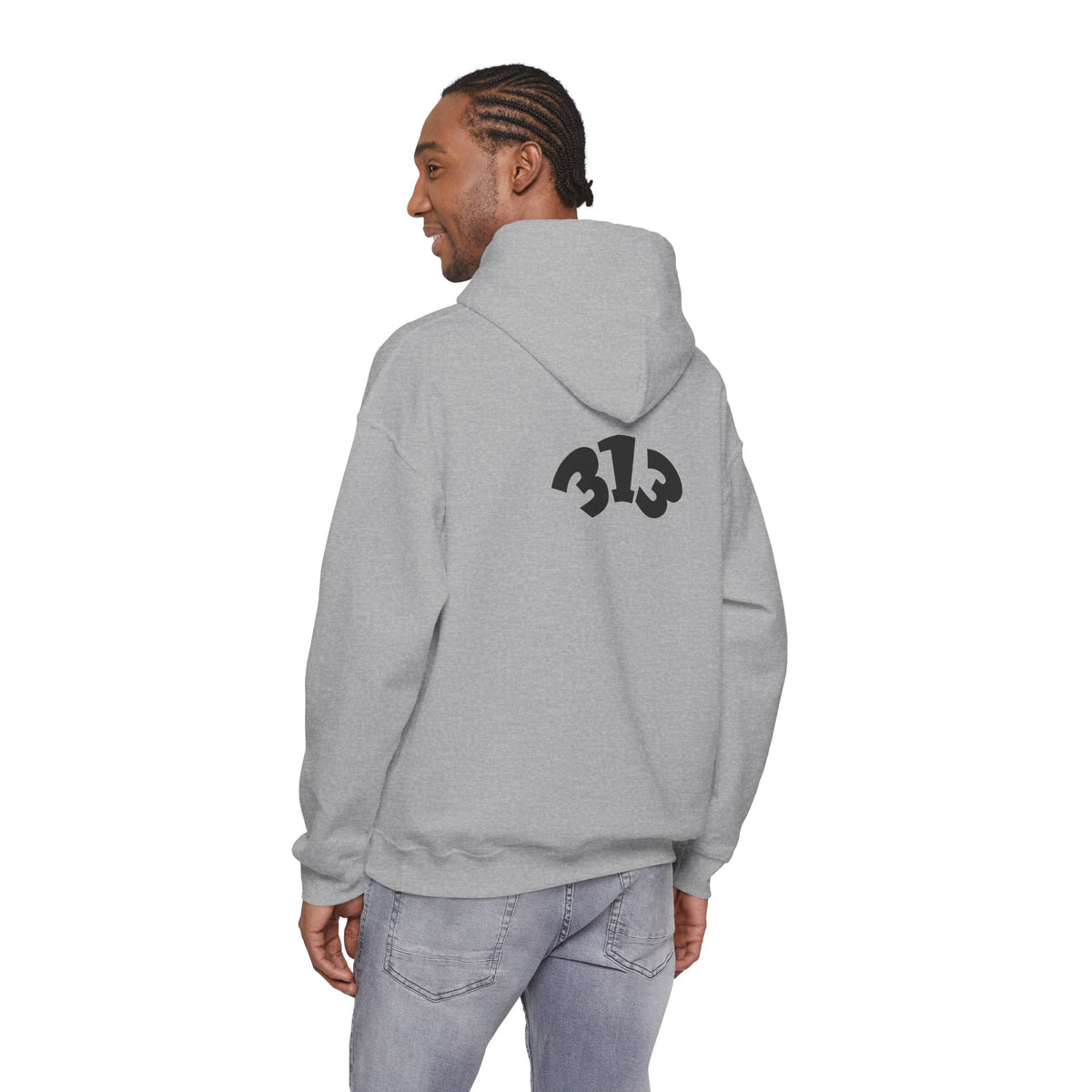 Detroit Cityscape collage Hoodie | 313 skyline graphic sweatshirt