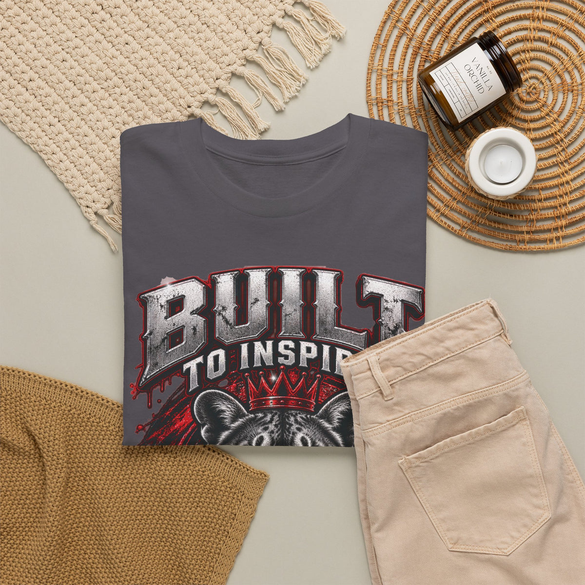 Built to Inspire His Purpose Couples Tiger Graphic T-Shirt
