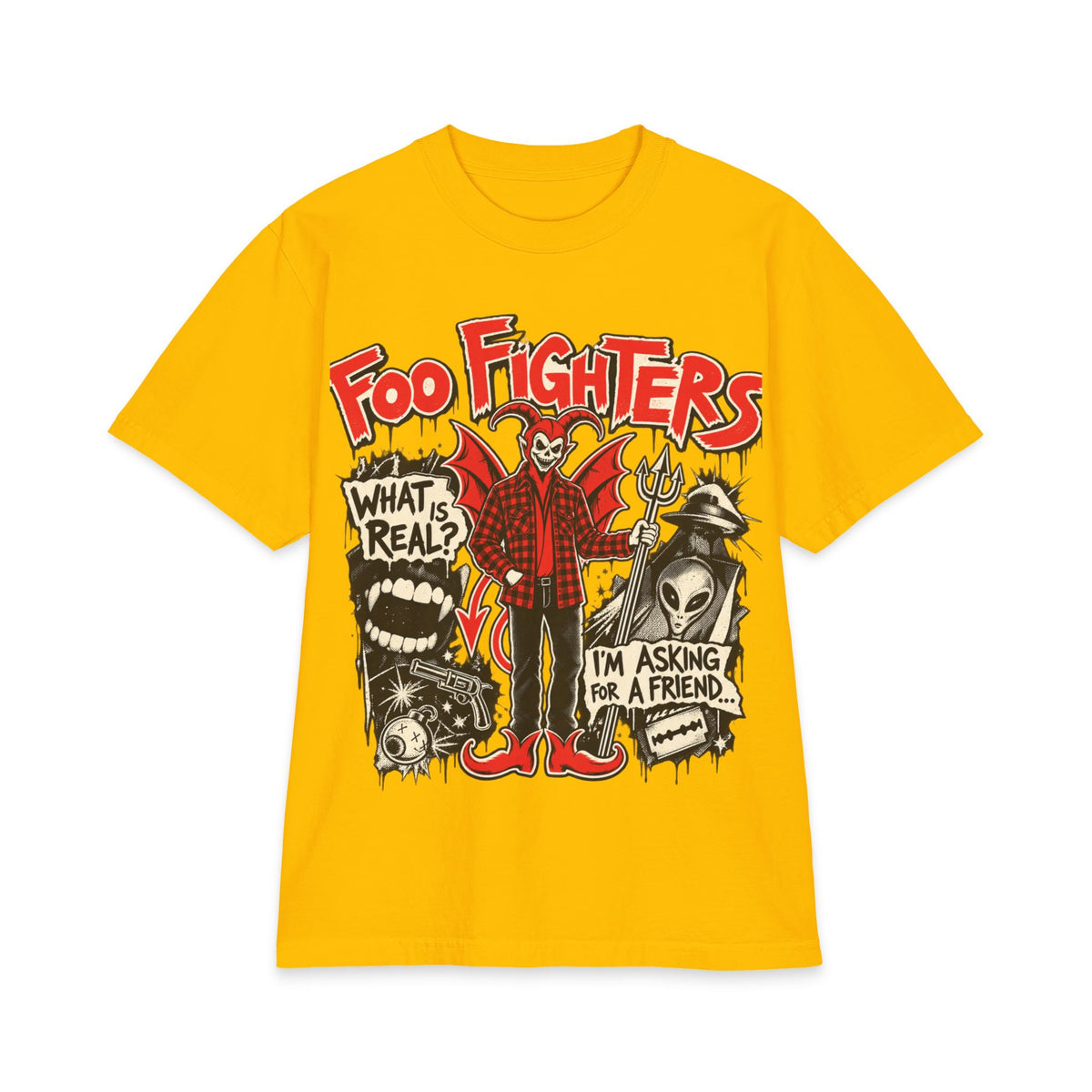 Foo Fighters band logo tee | Rock skull graphic T-Shirt